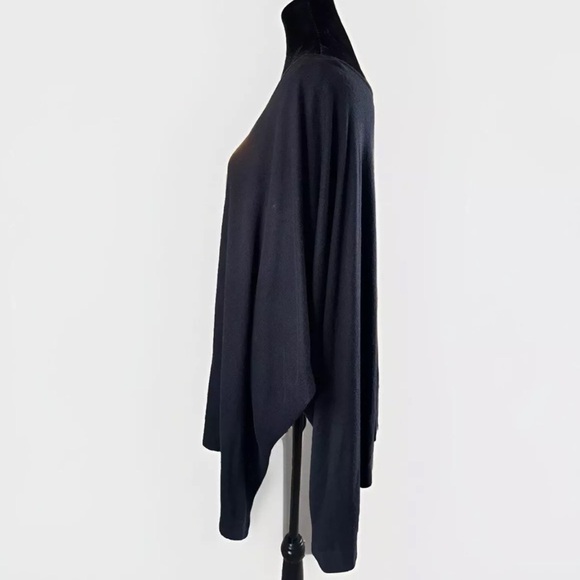Lane Bryant Black Poncho Sweater Sz 28 Cotton Blend Travel Party Boho Festival - Picture 2 of 6